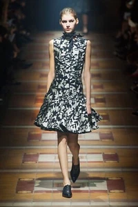 5K Auth DOLCE and GABBANA Grey and Black RUNWAY Mini Jacquard DRESS - Picture 1 of 4