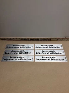 Pegatinas placa cartel francés sin solicitud (lote de 6) - Imagen 1 de 5
