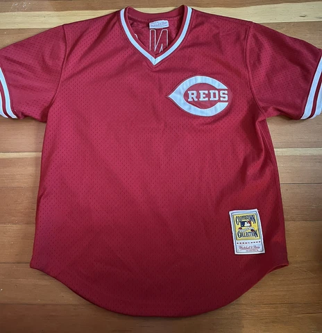 Mitchell & Ness Cincinnati Reds Johnny Bench Batting Practice Jersey Large Cover