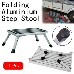 Stool 200KG Portable Folding Aluminium Step Caravan Accessories Ladder Trailer - Picture 1 of 12
