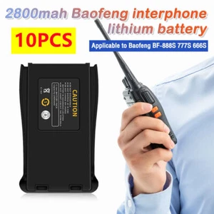 10 sztuk 3,4V 2800mAh zapasowy akumulator litowo-jonowy do radia dwukierunkowego Baofeng BF-888S 777S - Zdjęcie 1 z 12