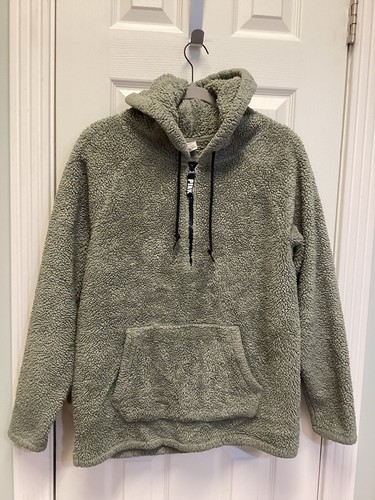 UNDERCOVER Felpa con cappuccio pullover mezza zip ROSA Victorias Secret taglia M Varsity Sherpa taglia M