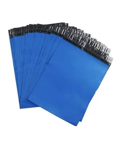 Blue Poly Mailer Self Sealing  Mailing Bags - Size: 10" x 13" - Lot of 10 - Picture 1 of 2