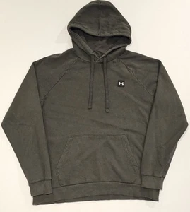 Under Armour Hoodie Mens Large Brown Rival Pullover Logo Sweatshirt - Picture 1 of 5