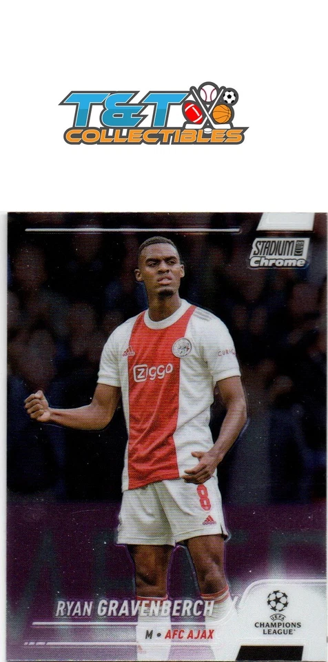 2021-22 Stadium Club Chrome UEFA CL #86 Ryan Gravenberch Ajax - Image 1 of 1