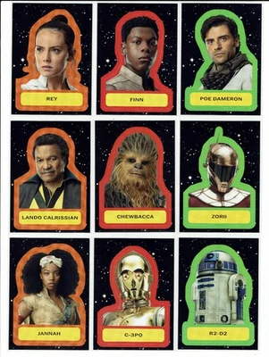 Star Wars Journey The Rise of Skywalker Complete 19 Card Sticker Set CS-1 to 19 - Image 1 of 3