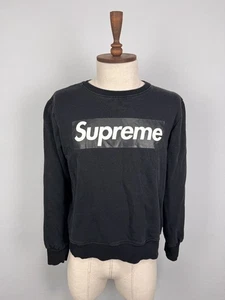 SUPREME SPAIN Big Printed Logo Casual Knit Crew Neck Men Sweatshirt Sz M - Picture 1 of 19