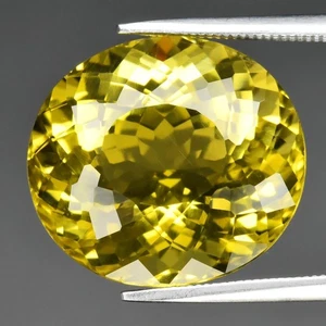 💎 Quarzo Limone Naturale Ovale 15,46ct 17x15,5mm VS - Abbagliante, Pietra Preziosa Africa - Foto 1 di 4