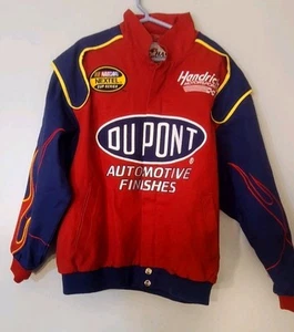 Vintage Nascar Jeff Gordon Jacket Youth Medium Dupont Racing Flames Kids - Picture 1 of 13