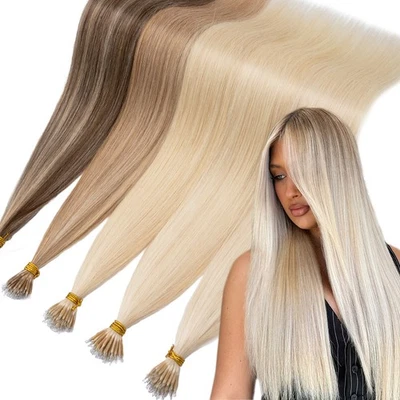 LIQUIDACIÓN Grueso Nano Anillo Extensiones de Cabello Humano Micro Lazo Cuentas 100% Cabello Remy Foto 1 de 4