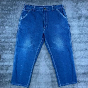 Carhartt B03 DNM Denim Work Utility Jeans Dungaree Medium wash Men's 38x30 - Picture 1 of 9