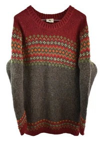 PACHAMAMA Red Knitwear Jumper size L Womens 100% Wool Pullover Casual Outdoors - Picture 1 of 8