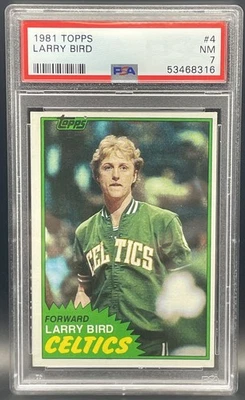 1981-82 Topps #4 Larry Bird 🔥 PSA 7 🔥 Foto 1 de 2
