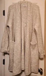 NWT Women's Small MADEWELL Gray and Cream Sweater Coat - Picture 1 of 8