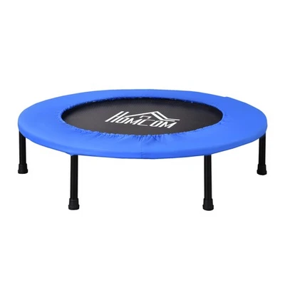 HOMCOM Trampolino Elastico con 30 Molle in Acciaio Plastica e PP Nero e Blu - Image 1 of 4