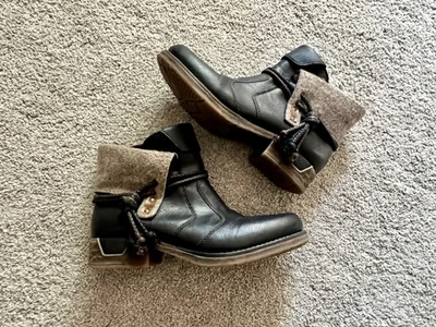 Rieker Fee 93 Ankle Boots Booties Shoes Womens Size 37 Black Zip Up - Image 1 of 4
