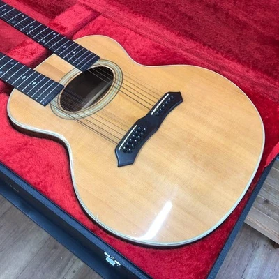 RARE 1980 K.Yairi DYW-2M Double Neck MIJ Vintage Acoustic Guitar w/Case From JP - Photo 1/4