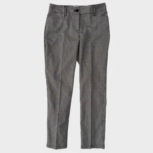 Talbots Petites Curvy 2P Polyester Rayon Spandex Pants Black White Check - Picture 1 of 10