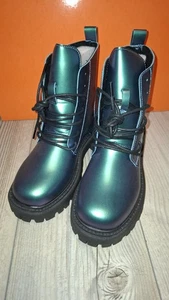 Damen Stiefel Stiefelette Grün Smaragd Gr. 39 Neu - Bild 1 von 11