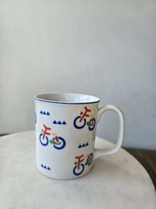 Vintage Bicycle Ceramic Mug Primary Colors - Picture 1 of 7