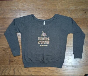 Sudadera fuera del hombro bobcats de la Universidad Estatal de Texas talla grande para mujer XL - Imagen 1 de 10