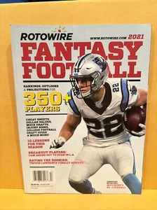 ROTOWIRE 2021 FANTASY FOOTBALL NEWSTAND MAGAZINE CHRISTIAN MCCAFFREY NFL - Imagen 1 de 2