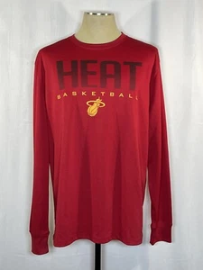 NBA Miami Heat Basketball Men's RED Long Sleeve Pullover Shirt Size XL - Picture 1 of 4