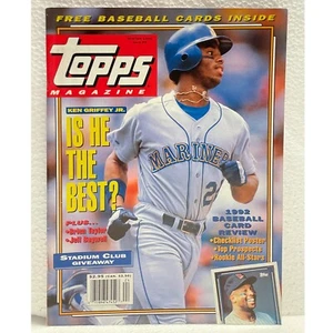 TOPPS MAGAZINE WINTER 1992 ISSUE #9 KEN GRIFFEY JR. HOF - Uncut Trading Cards - Picture 1 of 4