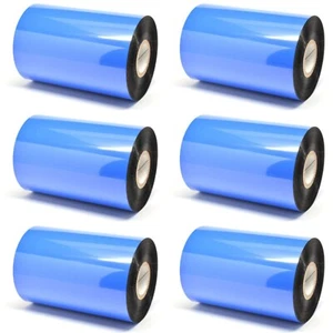 Cinta de cera de transferencia térmica premium 4" X 984' negra para código de barras, envío - Imagen 1 de 9