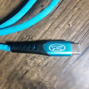 Solaray USB Type-C Cable Tangle Free Braided -Turquose blue- - Photo 1 sur 4