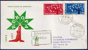 1962 - FDC Venetia - EUROPA  - Viaggiata per raccomandata- n.-191It - Picture 1 of 2