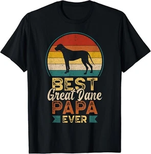 Best Great Dane Papa Ever, Father's Day, Dad, Grandpa Gift Unisex T-Shirt - Picture 1 of 3
