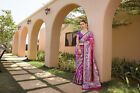 Heavy Beautiful Rani Color Soft Paithani Silk Sari With Contras Blouse Piece