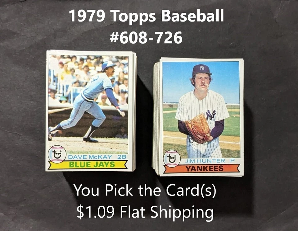 1979 Topps Baseball #608-726 YOU PICK THE CARD(S) $1.09 Flat Ship UPDATED 11/3 - Image 1 of 1