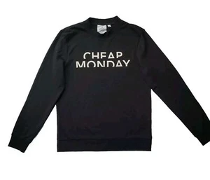 CHEAP MONDAY Stockholm Over My Dead Body black sweatshirt size Small - Picture 1 of 6