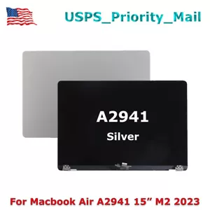 Silver LCD Screen Display+Top Cover Assembly For MacBook Air A2941 A3114 M2 15" - Picture 1 of 7