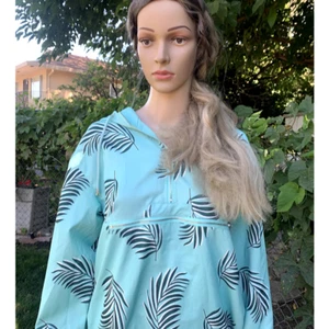 Unbranded Hooded Light green lined wind breaker Women size Medium to Large - Picture 1 of 10