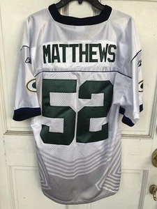 Reebok Super Bowl Clay Matthews Men’s Green Bay Packers Sewn Jersey Sz 50 Large - Picture 1 of 5