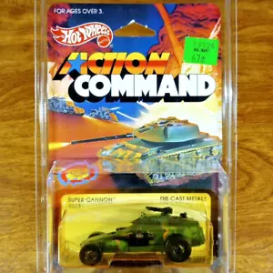 Hot Wheels Action Command Super Cannon Green BW Blackwall Malaysia 1985 Enforcer - Picture 1 of 5