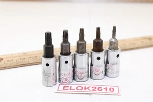 Snap-On TTX8E-TTX25E T8-T25 1/4" Drive 5 Piece Torx Bit Socket Driver Set USA - Bild 1 von 7