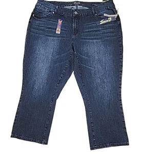 Seven7 Jeans Skinny Ankle 4-Way Stretch Plus Size 22W Dark Wash 23" Inseam NEW - Picture 1 of 18