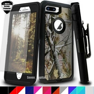 For iPhone 7 / 7 Plus 8 Plus Cover Case Cover Rugged Shockproof w/ Belt Clip - Picture 1 of 25