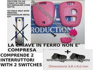 COVER GUSCIO CHIAVE +2 SWITCH TELECOMANDO CITROEN C1 C2 C3 ROSA (o altri colori) - Imagen 1 de 1