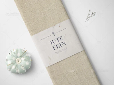 JUTE Stoff fein gewebt Sackleinen Rupfen Meterware OFF WHITE EUR 9,98/m - Bild 1 von 2