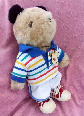 Camisa roja vintage Eden Toys Paddington Bear felpa 13 rayas zapatos 1972, 1981 Foto 1 de 4