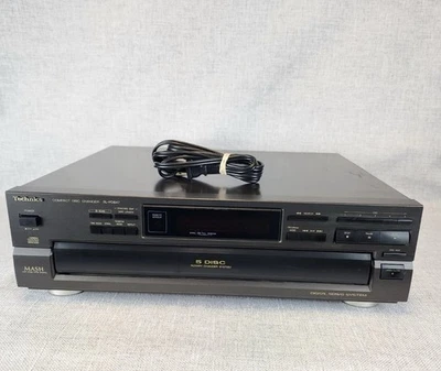 Technics 5 CD PD847 Compacto 5 Discos Reproductor de CD Sin Control Remoto Probado | Funciona Perfecto Foto 1 de 4
