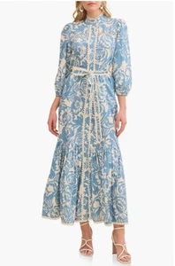 Vestido Avec Les Filles Nuevo sin Etiquetas Estampado Floral Manga Larga Algodón Popelina Talla 2 $179 - Imagen 1 de 8