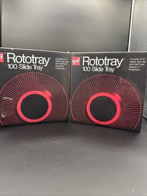 2x New GAF Rototray 100 Slide Tray Carousel Gaf Sawyers Ansco Sears  6090-059 - Image 1 of 2