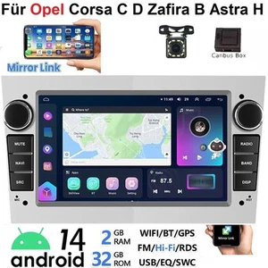 Android 14 Autoradio GPS Navi RDS Für Opel Astra G H Zafira B Corsa C D Kamera - Bild 1 von 13