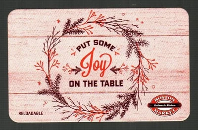 BOSTON MARKET Put Some Joy on the Table, Christmas, Collectible Gift Card ( $0 ) - Image 1 of 2